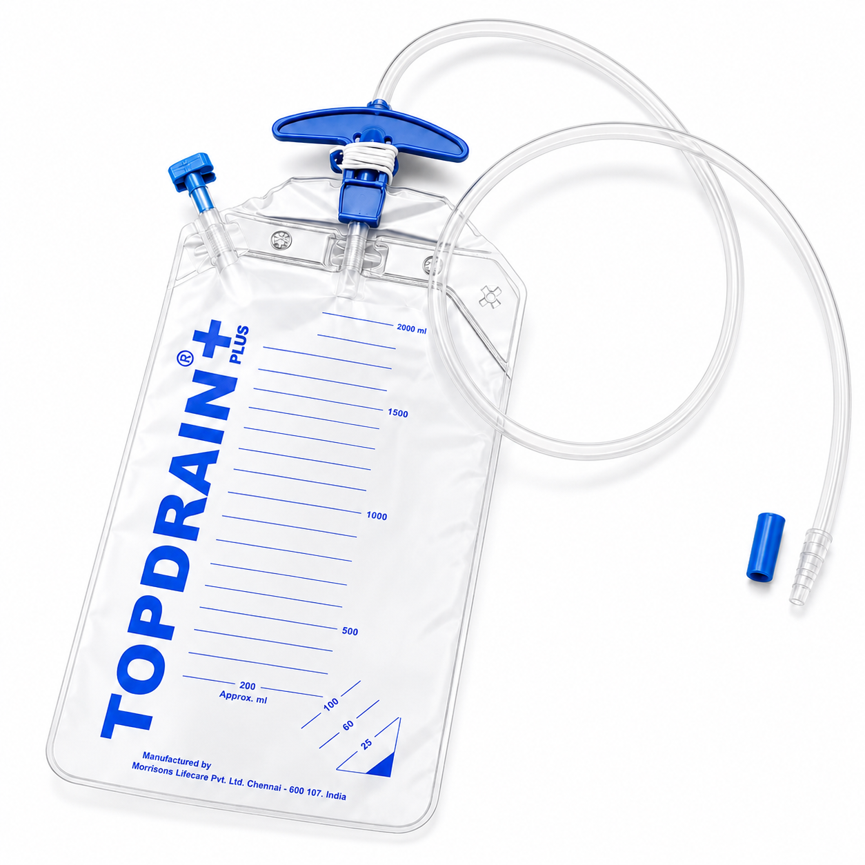Topdrain Plus-Urine Collecting Bag 2000ml With Top Outlet